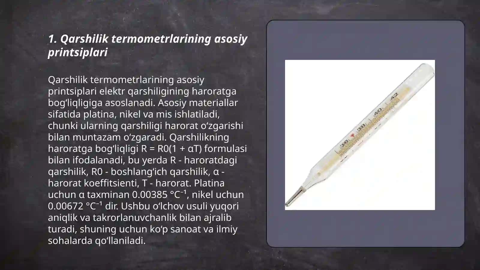 Qarshilik termometrlari 3