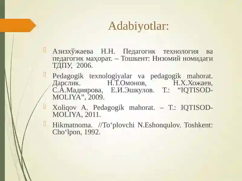 Pedagogik texnologiyalar va pedagogik mahorat 3