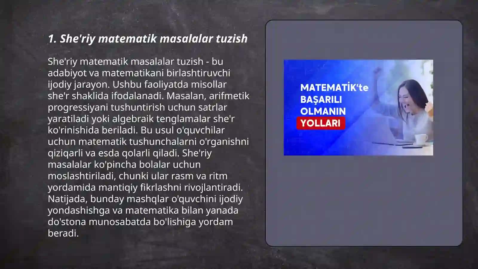She'riy matematik masalalar va matematik boshqotirmalar tuzish 3