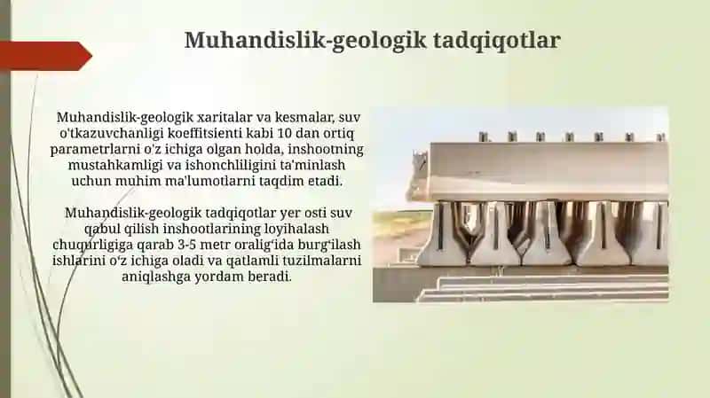 Yer osti suv olish inshootlarini asosiy konstruksiyalari 3