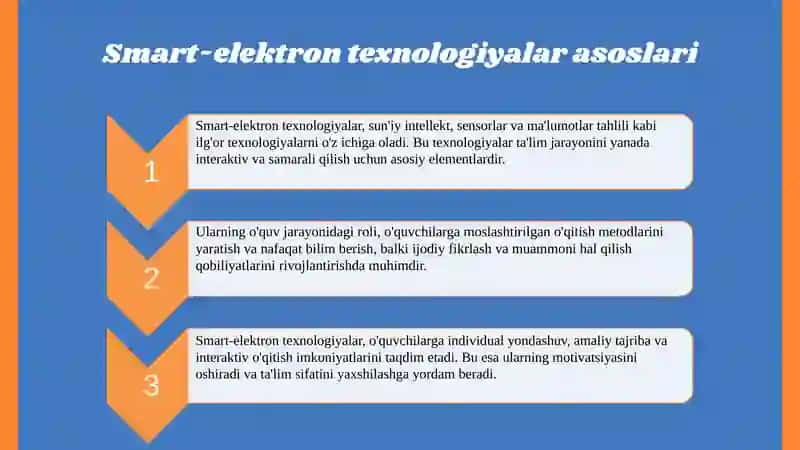 Smart-elektron o'quv texnologiyalari 3