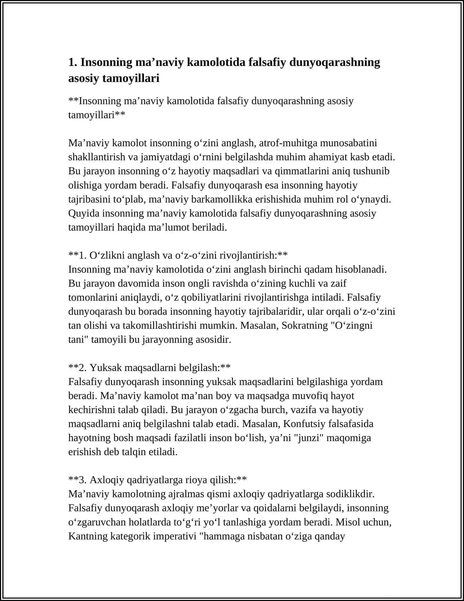 INSONNING MAʼNAVIY KAMOLOTIDA FALSAFIY DUNYOQARASHNING ROʻLI 3