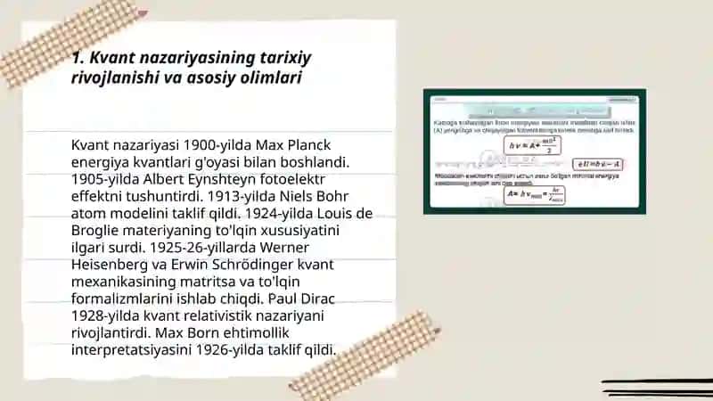 Kvant mexanikaning yaratilishi va kimyoning taraqqiyoti kimyoviy xossalari 3