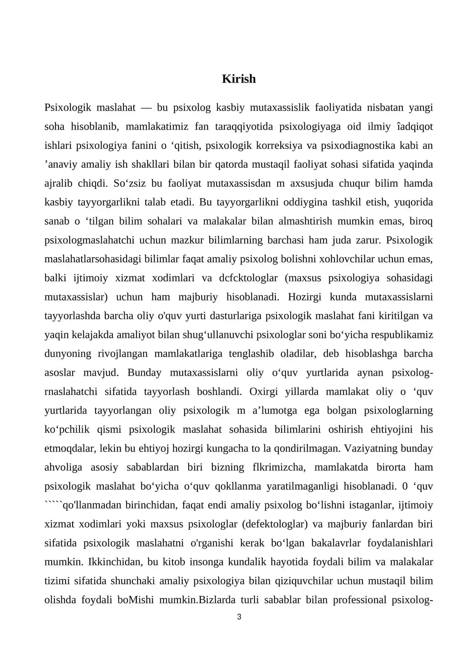 Psixologik maslaxat fanining predmeti, maqsad va vazifalari 3