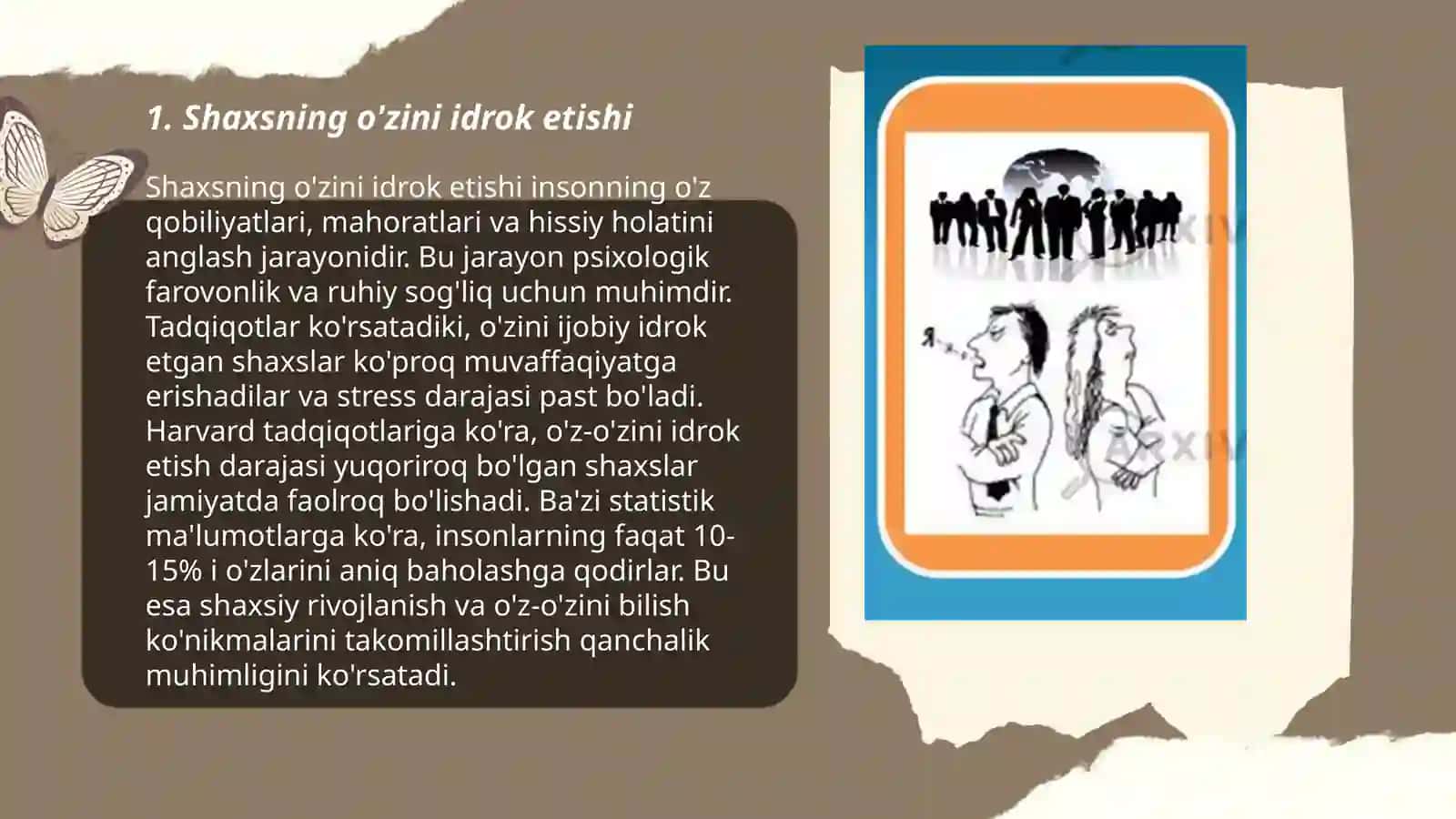 Shaxsning o'zini idrok etishi 3