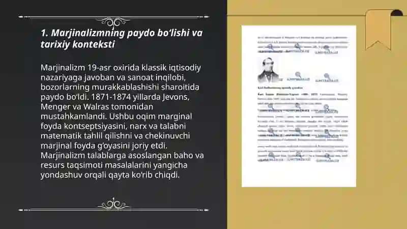 Marjinalizm iqtisodiy ta'limotining shakllanishi 3