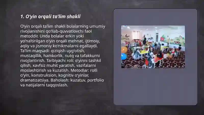 Oʻyin orqali taʼlim shakli 3