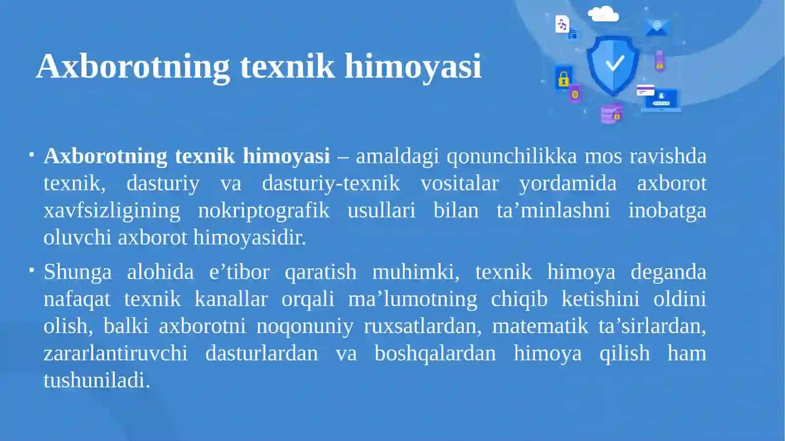 Fizik sathda kompyuter tarmog’ini himoyalash 3