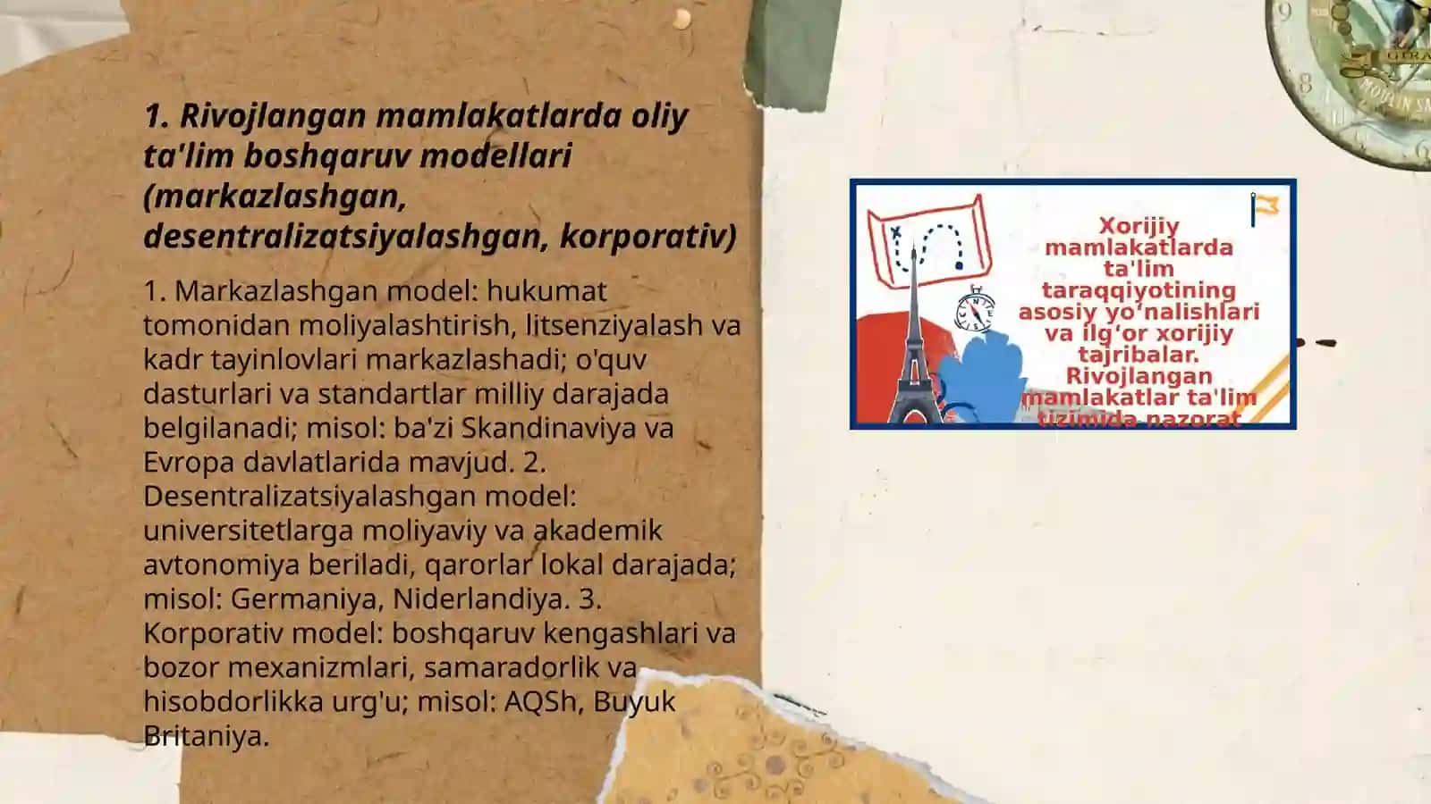 Rivojlangan mamlakatlarda oliy ta'lim tizimini boshqarish 3