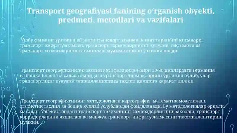Jahon transport geografiyasi 3