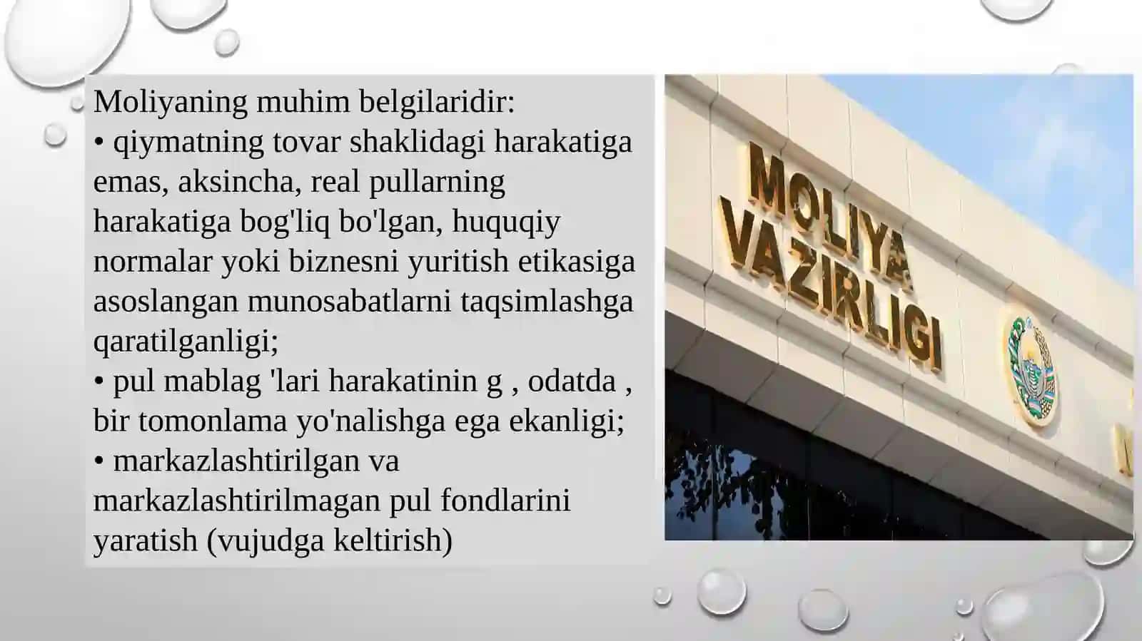 Moliya tizimi va moliyaviy siyosat 3