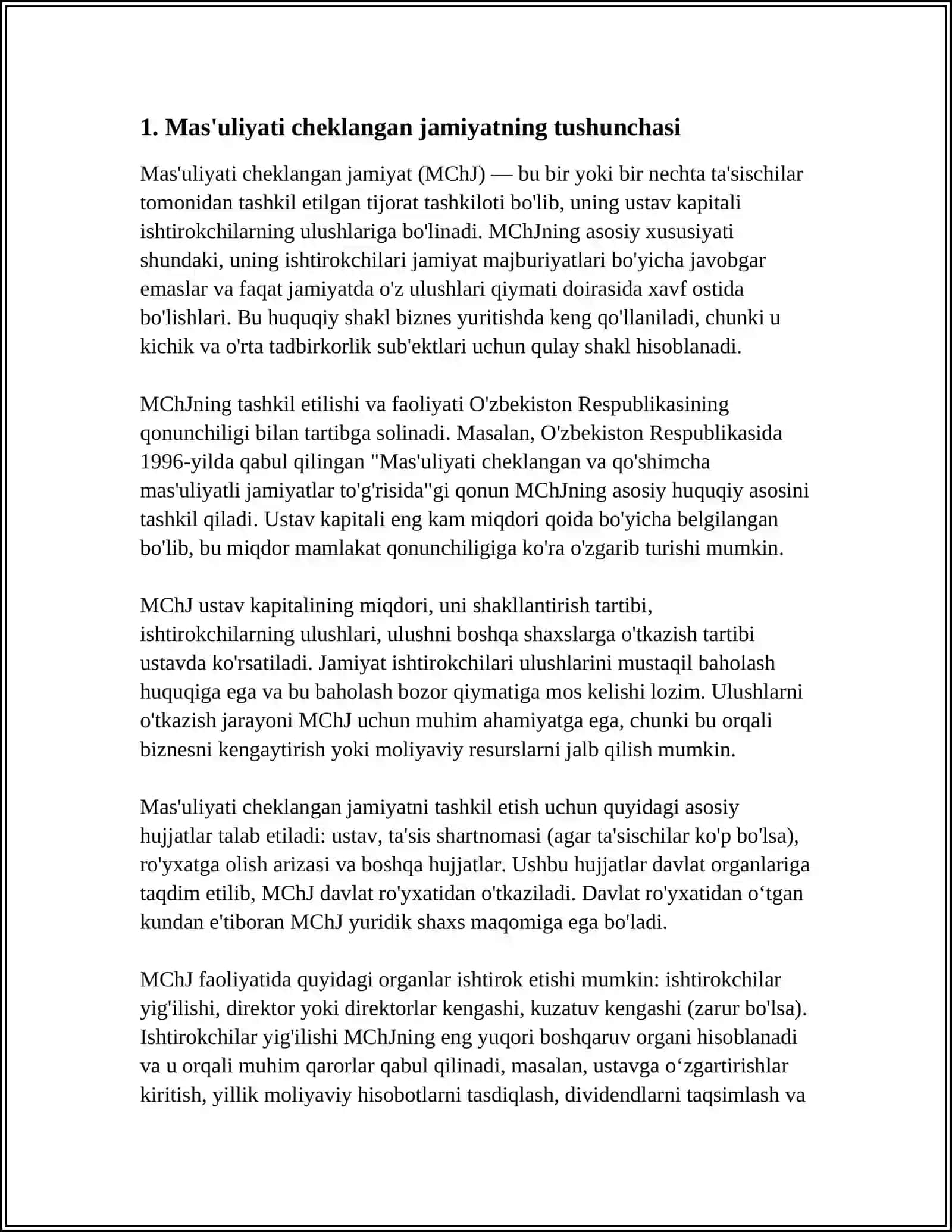MAS’ULIYATI CHEKLANGAN HAMDA QO’SHIMCHA MAS’ULIYATLI JAMIYATLAR 3