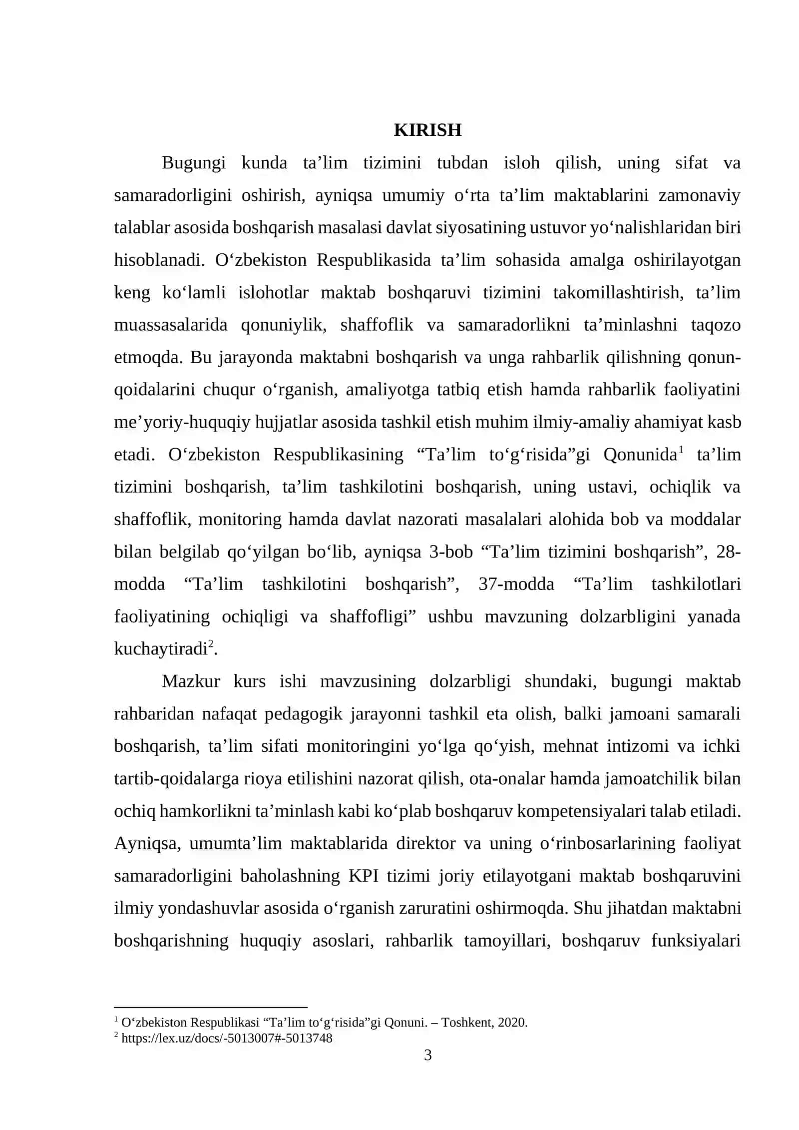 Maktabni boshqarish va unga raxbarlik qilishning qonun qoidalari 3