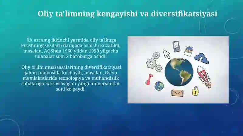 XX asr jahon ta'lim tizimidagi global tendensiyalar 3
