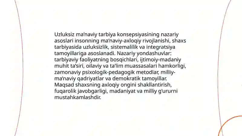 Uzluksiz ma’naviy tarbiya konsepsiyasi 3