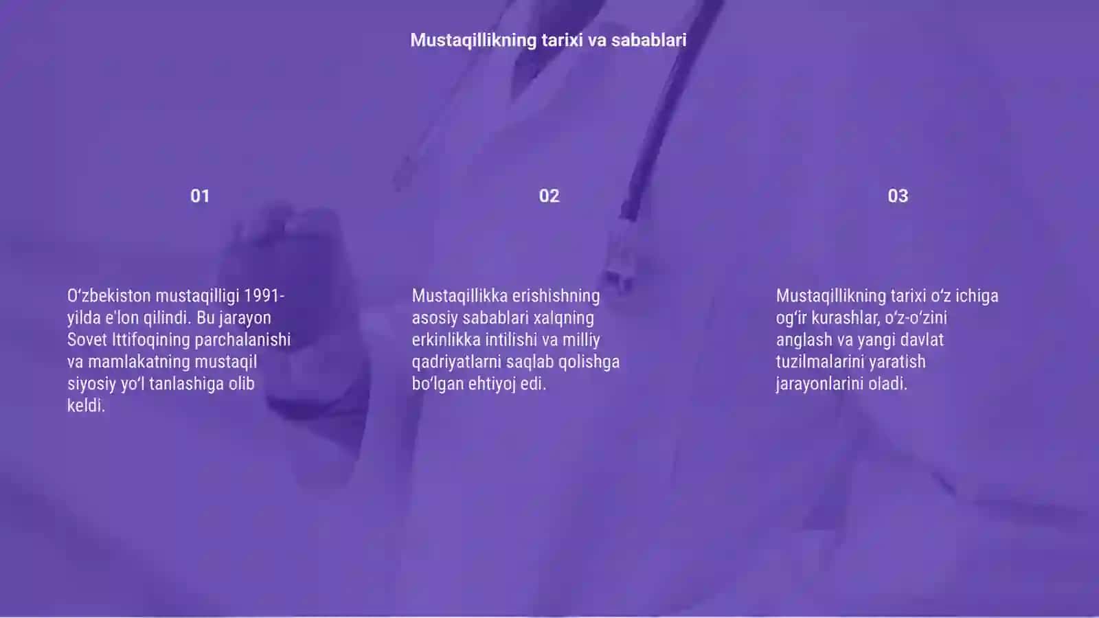 O'zbekistonnung mustaqillik asaslari 3