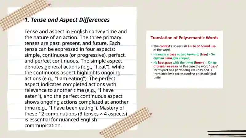 Grammatical problems in translation 3