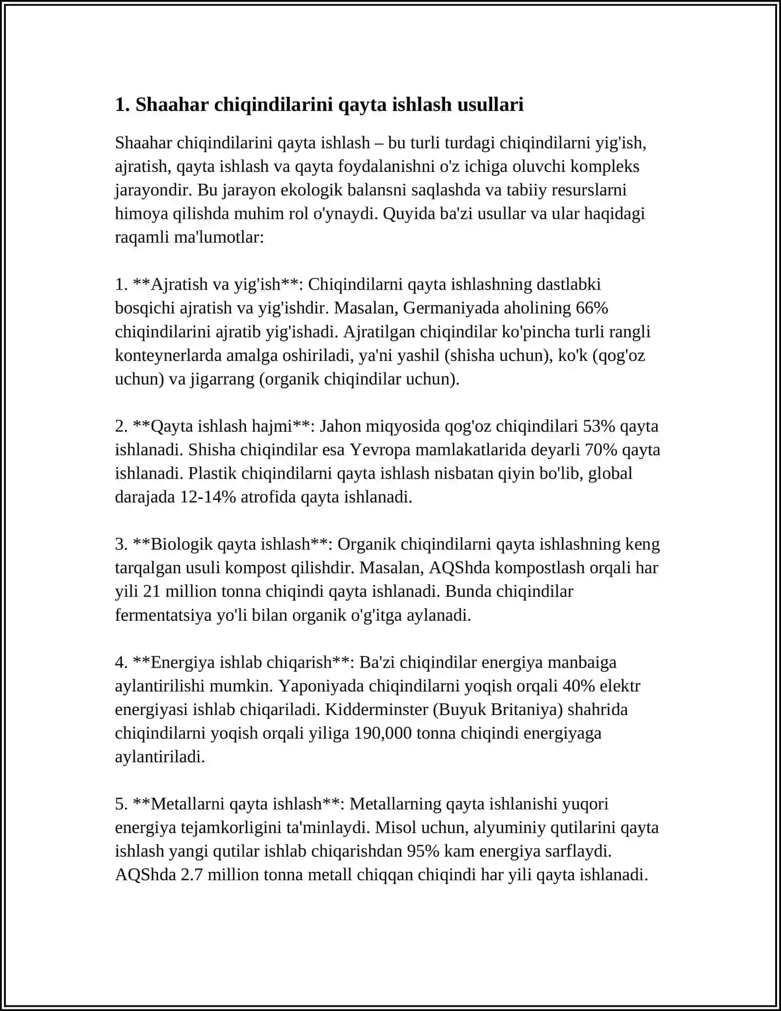 SHAHAR CHIQINDILARI MUAMMOSI 3