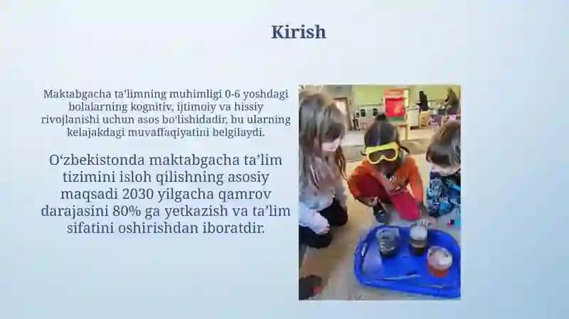 Maktabgacha ta’lim tizimini rivojlantirishning ustuvor yo‘nalishlari 3