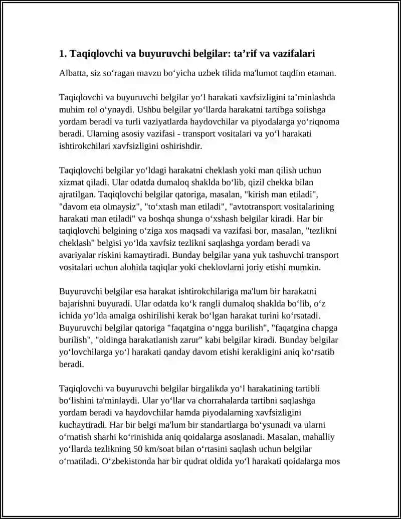 TAQIQLOVCHI VA BUYURUVCHI BELGILAR 3