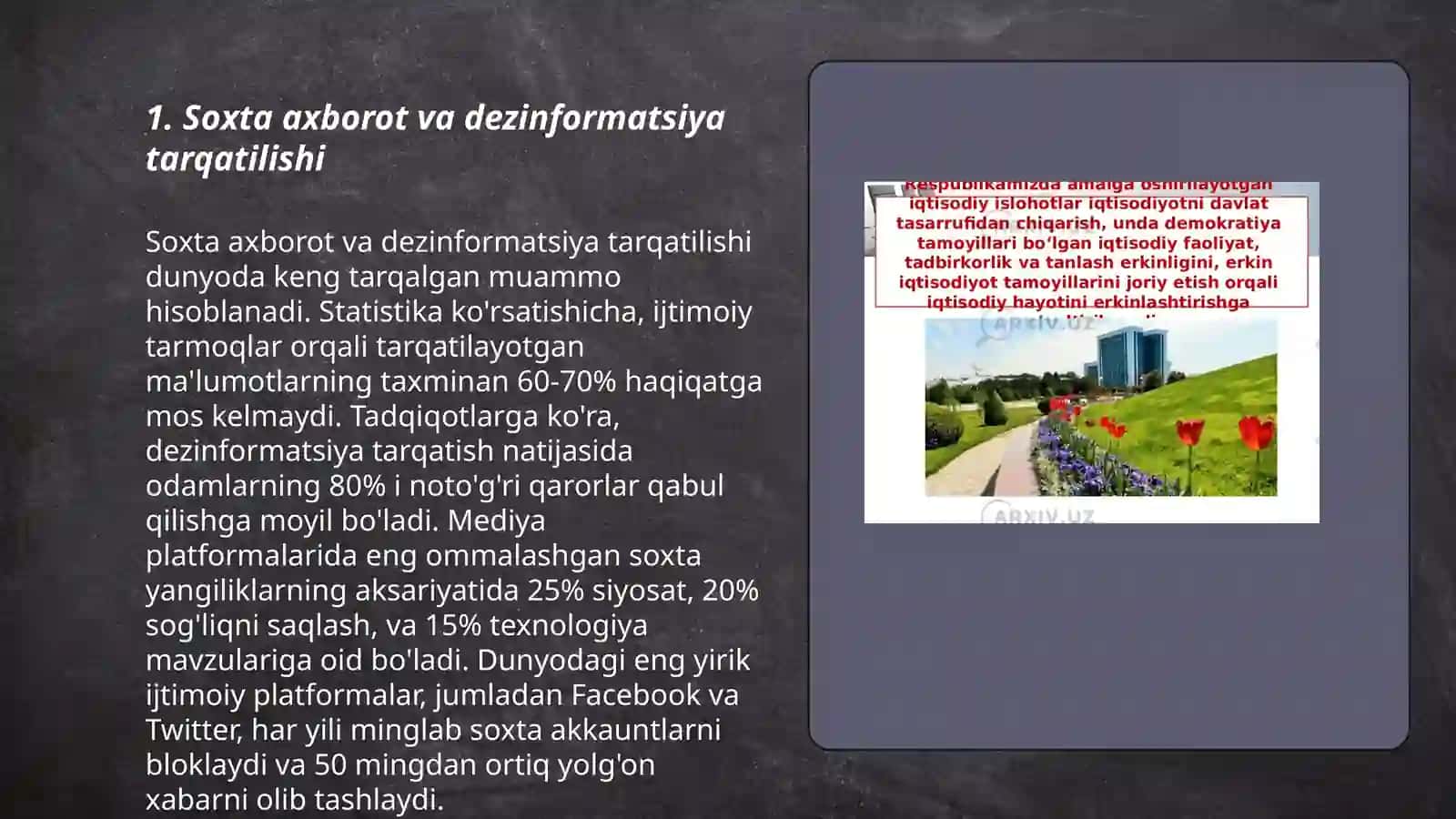Soxta axborot va dezinformatsiya tarqatilishi 3
