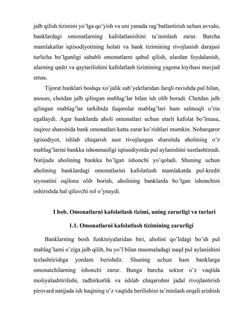 aholining omonatlarini kafolatlash fondi va uni faoliyat 3