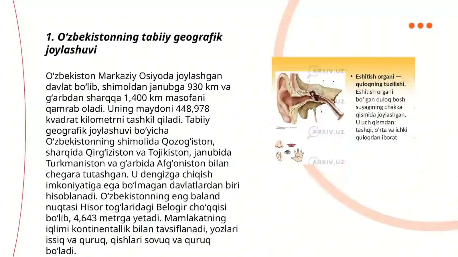 Oʻzbekiston tabiiy hududiy majmualari va ularning gorizontal tuzilishi 3