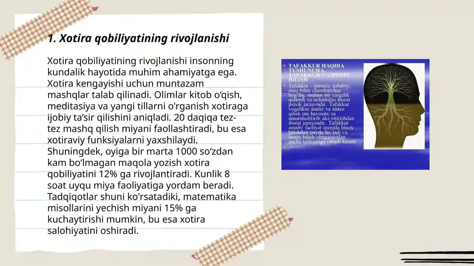 Xotira, diqqat va intellekt buzilishlari 3