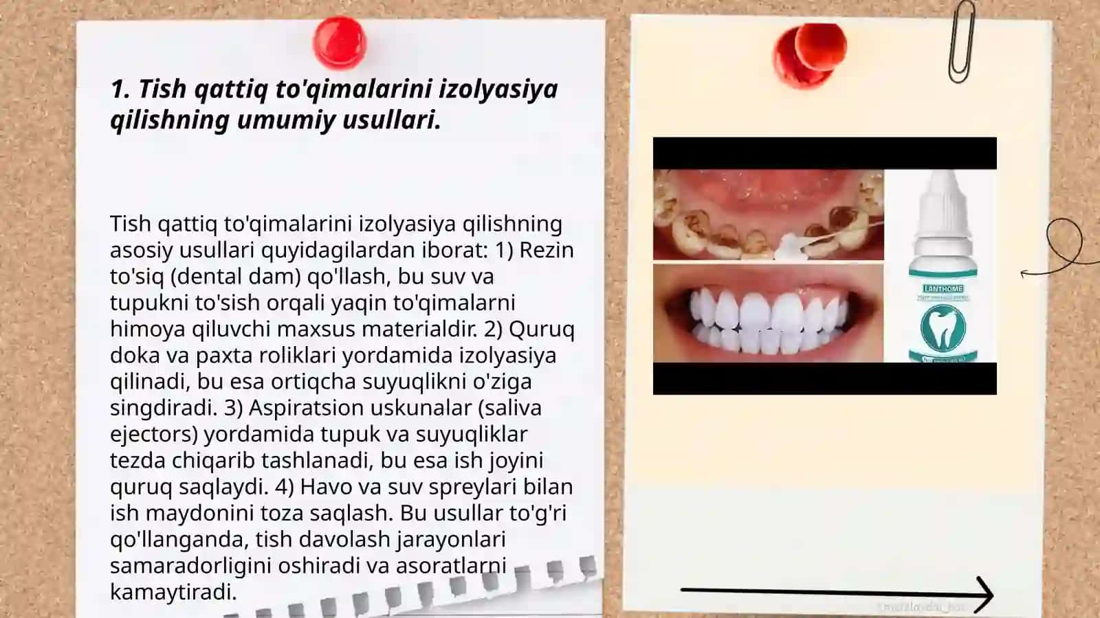 Tish qattiq to'qimasini biologik suyuqliklardan izolatsiya qilish 3