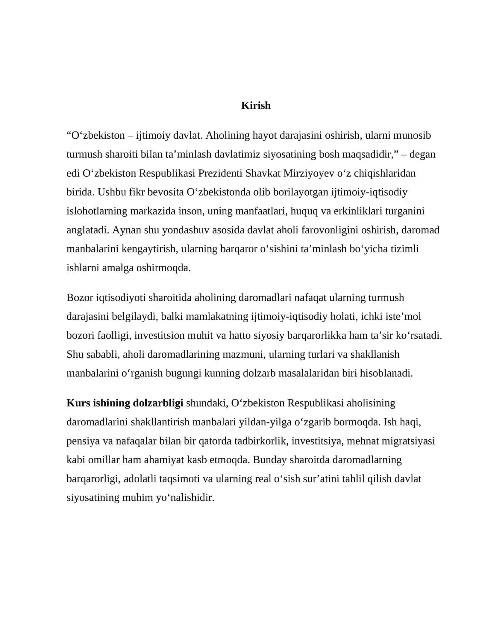 Aholi daromadlarining mazmuni, turlari va shakllanish manbalari 3
