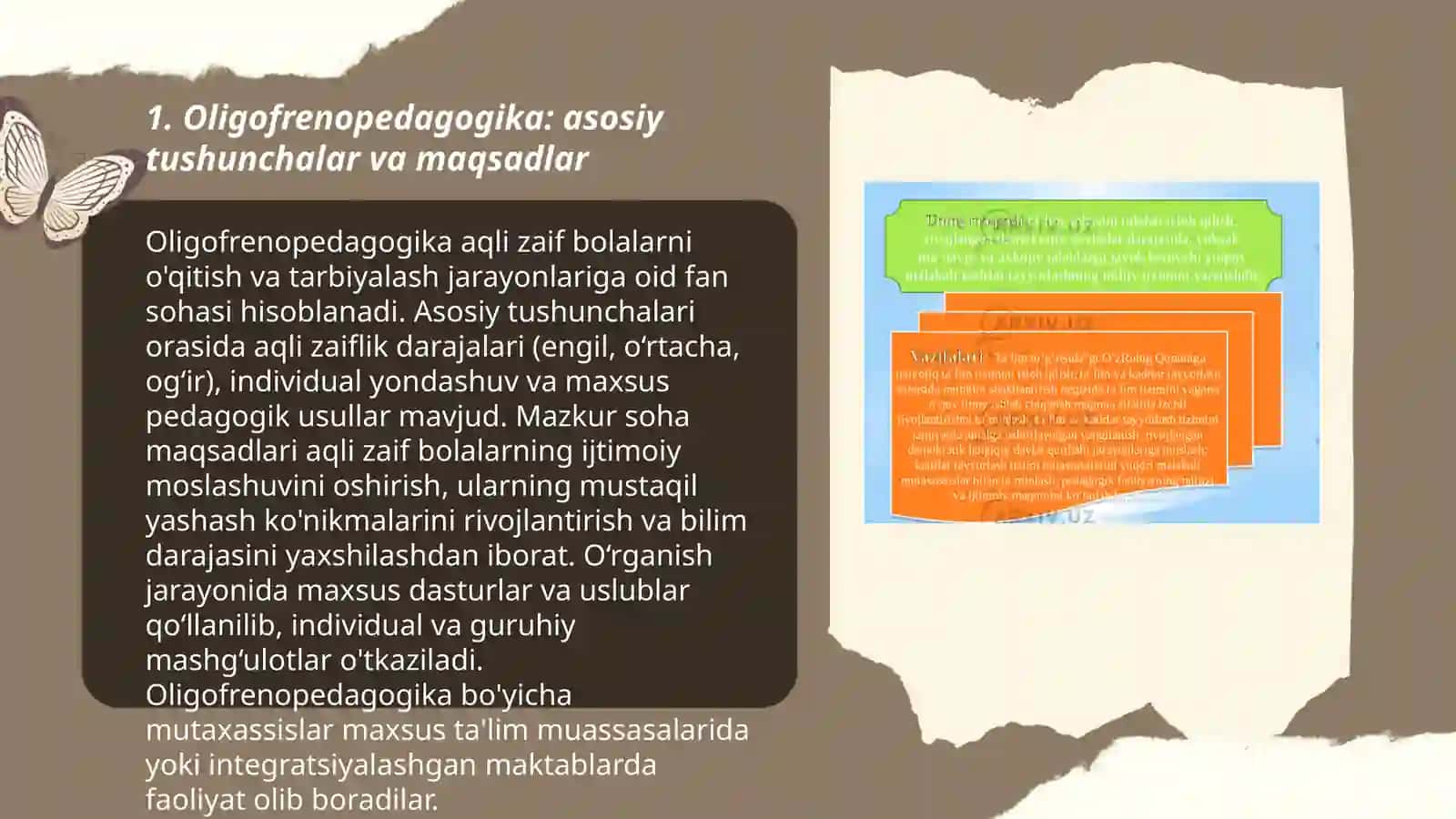 Oligofrenopedagogika fanining maqsadi,vazifalari va metodlari 3
