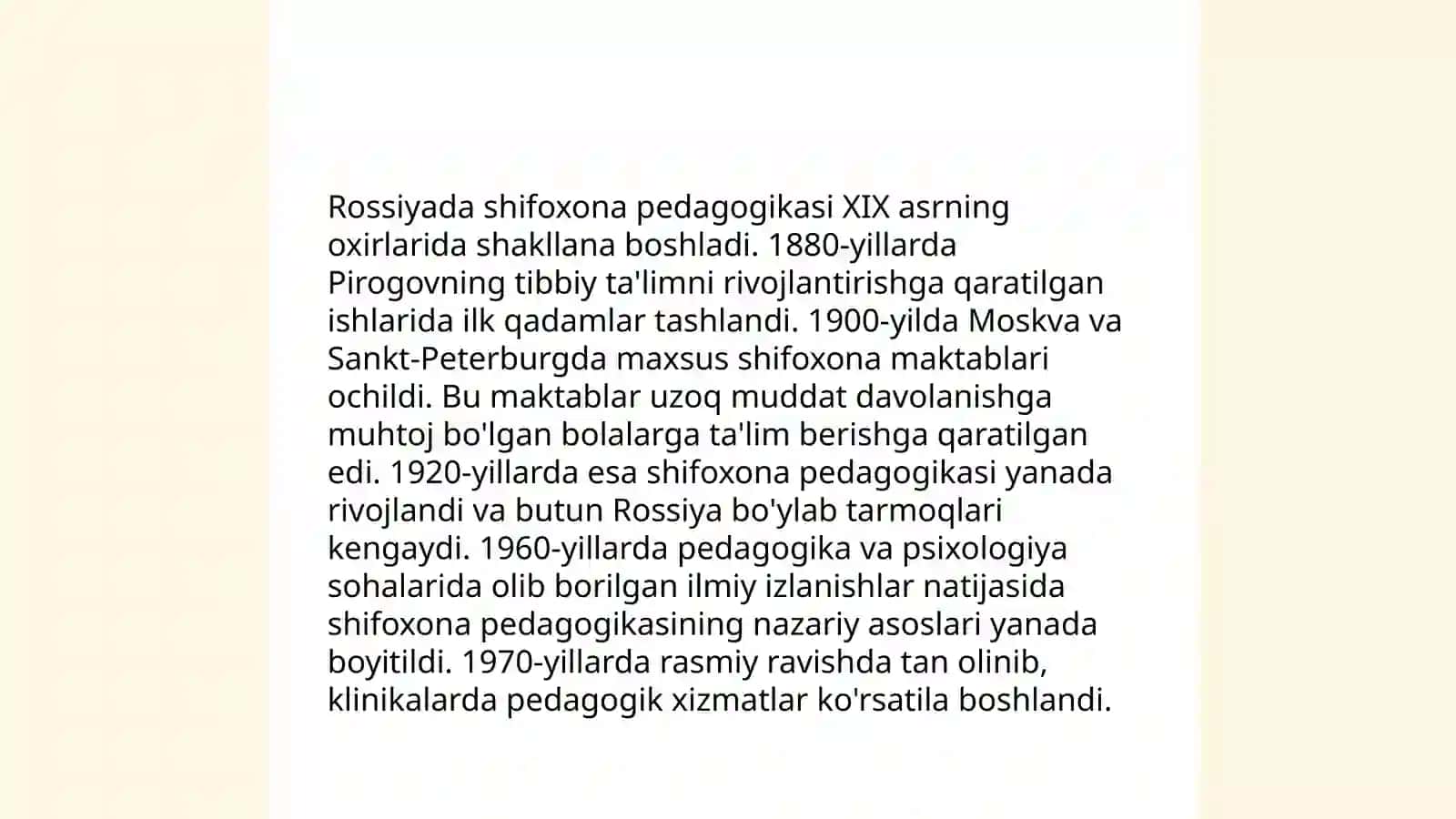 Rossiyada gospital pedagogika fanining rivojlanish tarixi 3