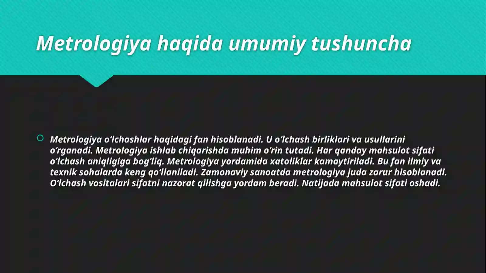 O‘lchash vositalarining metrologik nazorati 3