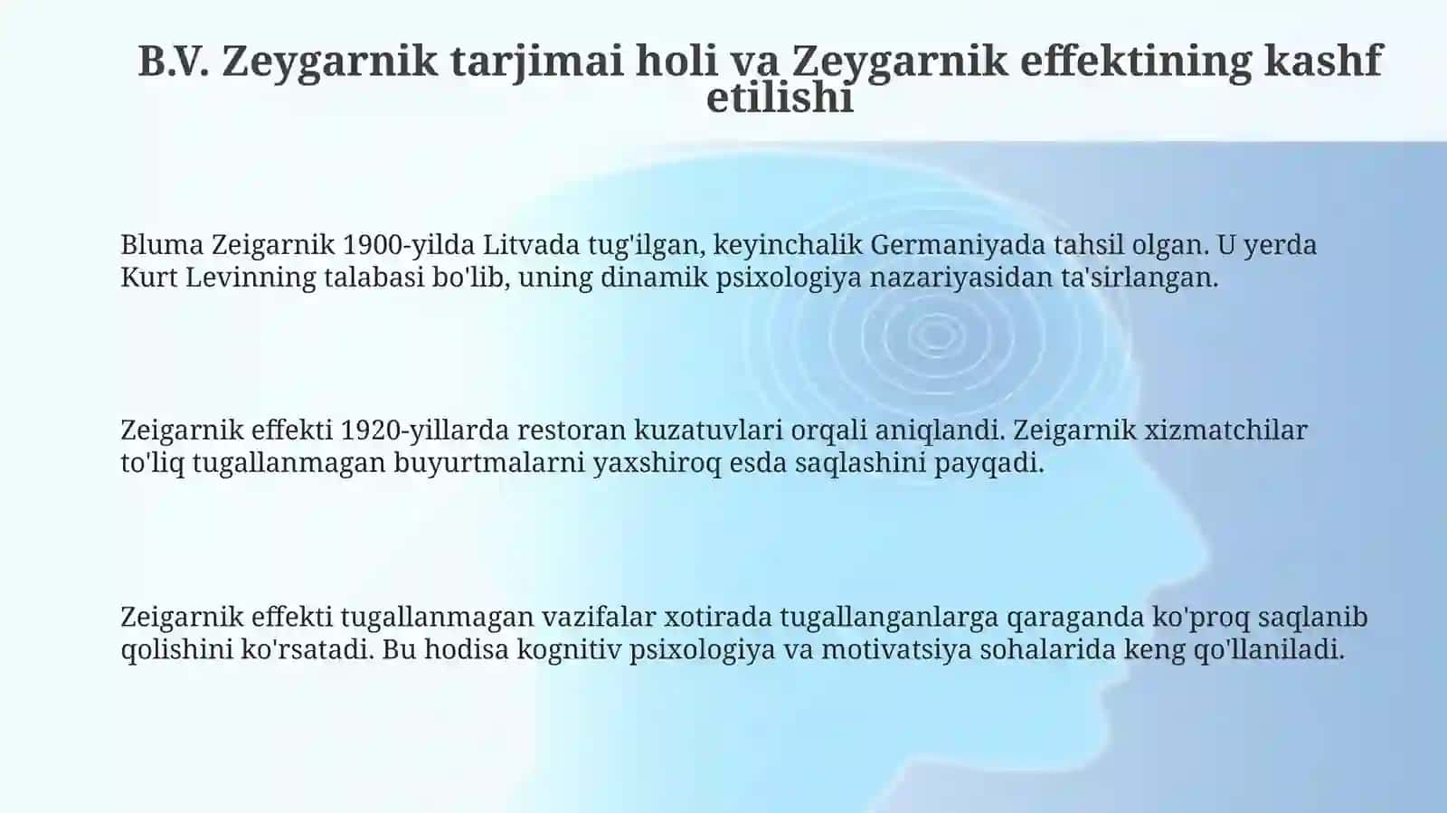 B.V.Zeygarnikning patopsixologiya taraqqiyotiga qo'shgan hissasi 3