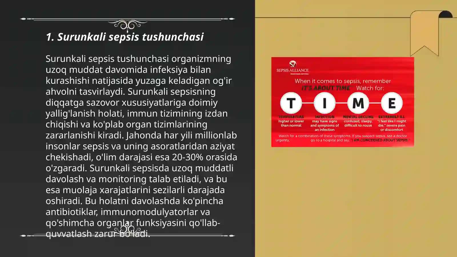 Surunkali sepsis va OiTS 3