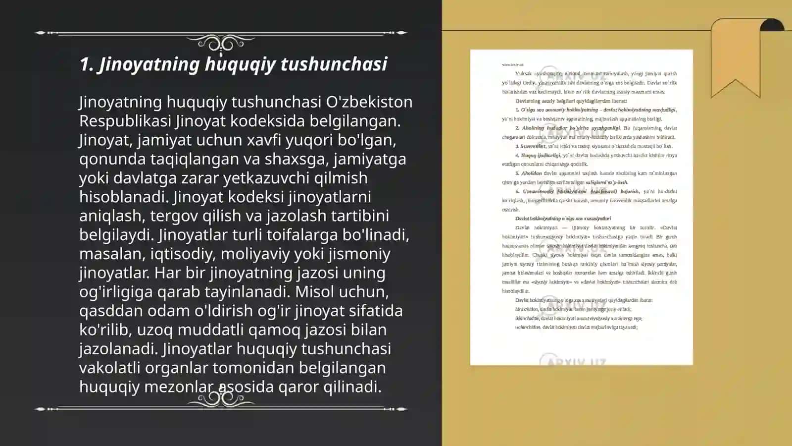 Jinoyat tushunchasi va uning belgilari 3
