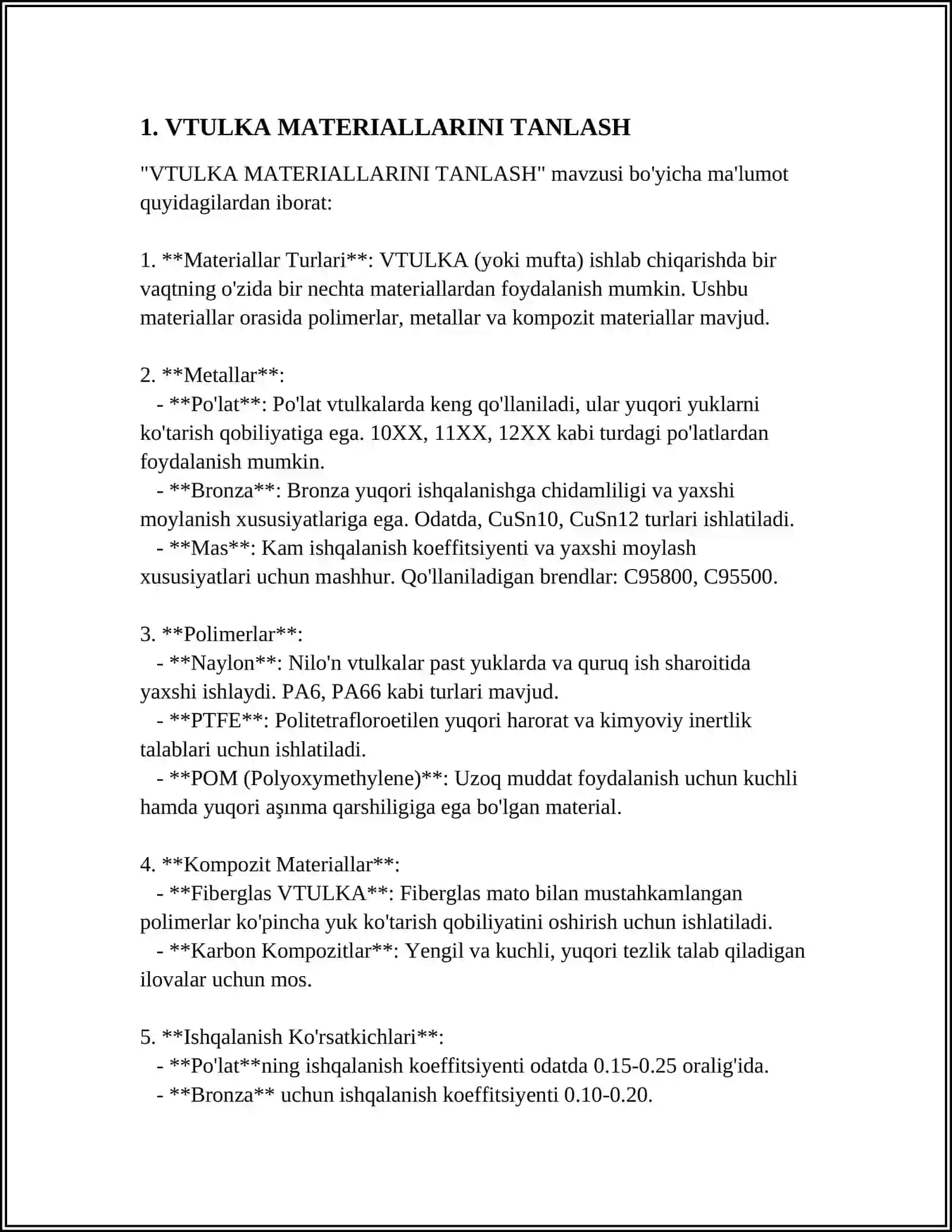 VTULKA DETALINI TAYYORLASH TEXNOLOGIK JARAYONINI TUZISH 3