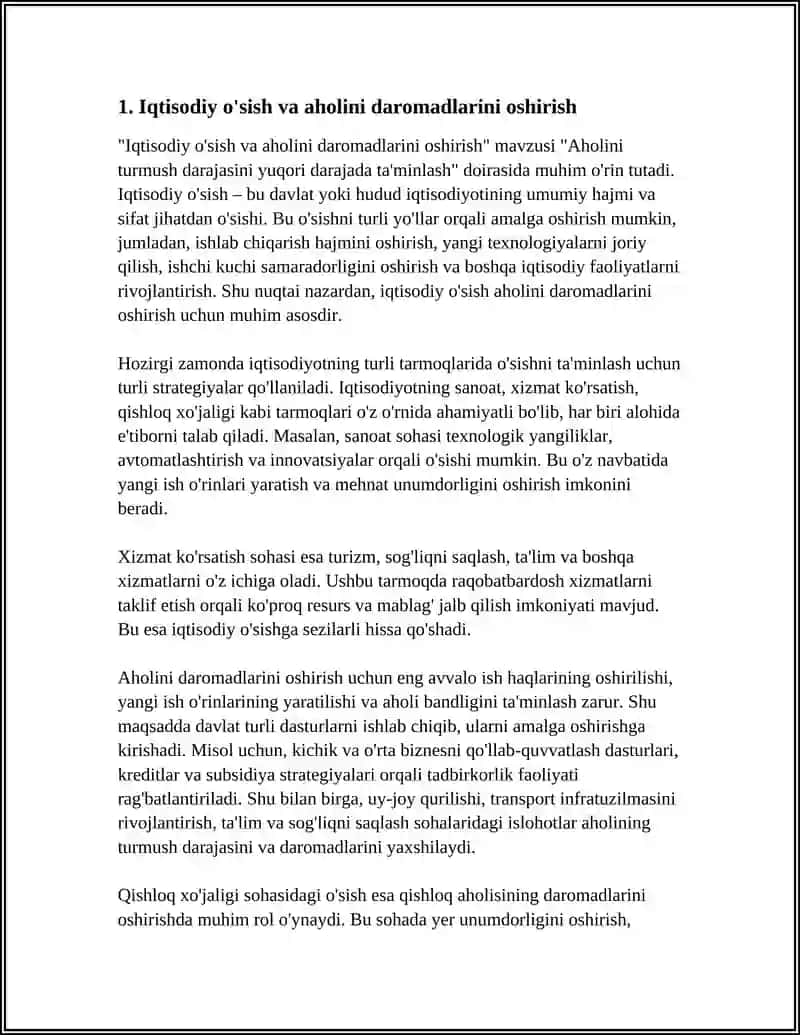 AHOLINI TURMUSH DARAJASINI YUQORI DARAJADA TA'MINLASH 3