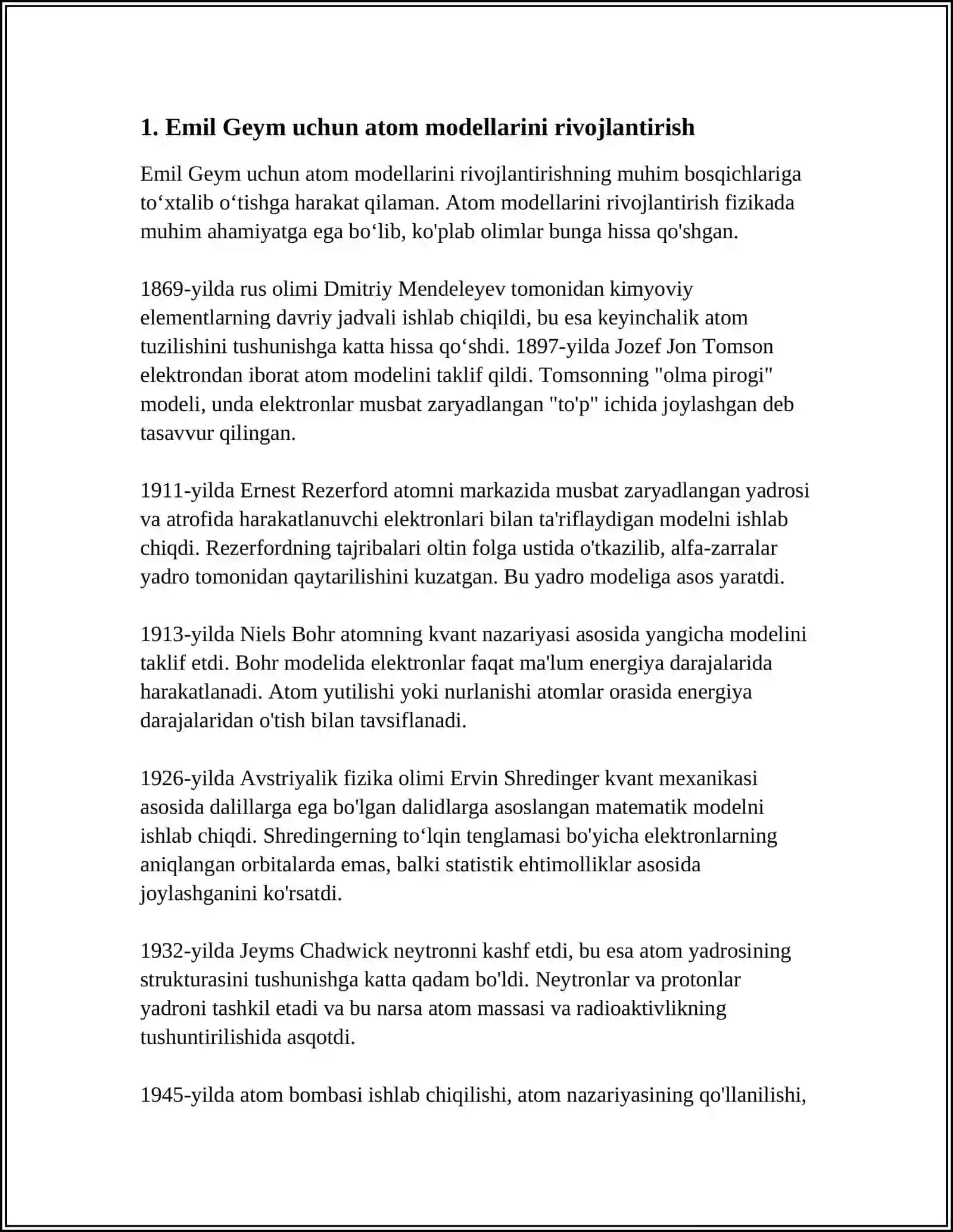 MALIKULYAR ATOMLARNI RIVOJLANTIRGAN OLIMLAR 3