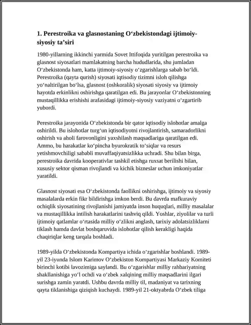 O'ZBEKISTONNING MUSTAQILLIKKA ERISHISHI ARAFASIDAKI IJTIMOIY-SIYOSIY JARAYONLAR 3