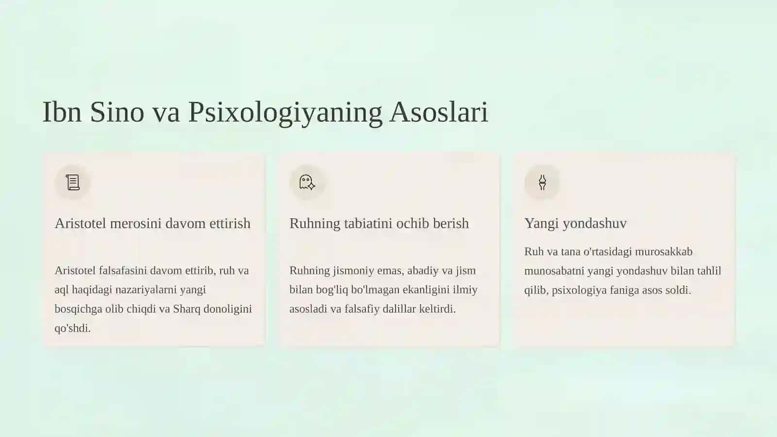 Abu Ali ibn Sinoning psixologiyaga qo'shgan hissasi va yangiliklari 3