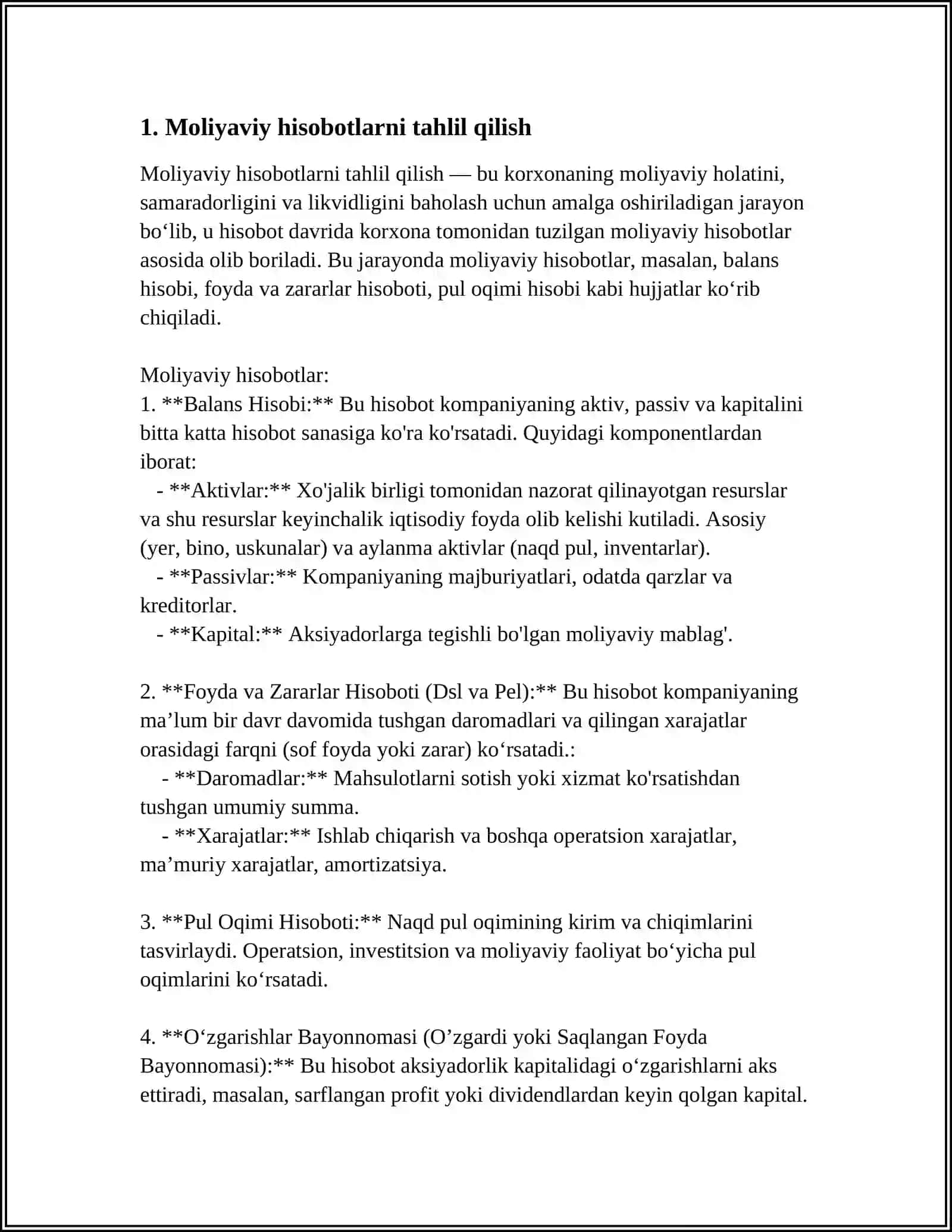 Moliyaviy hisobotlarni tahlil qilish 3