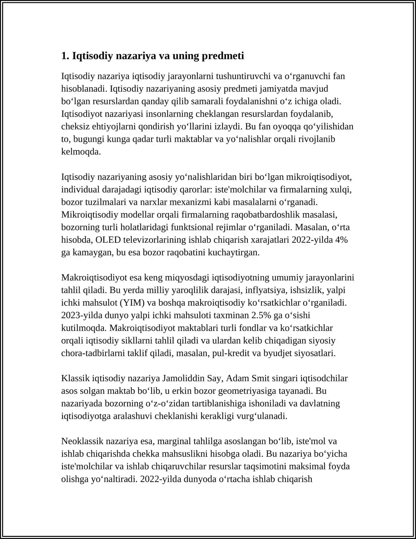 IQTISODIYOT NAZARIYASI 3