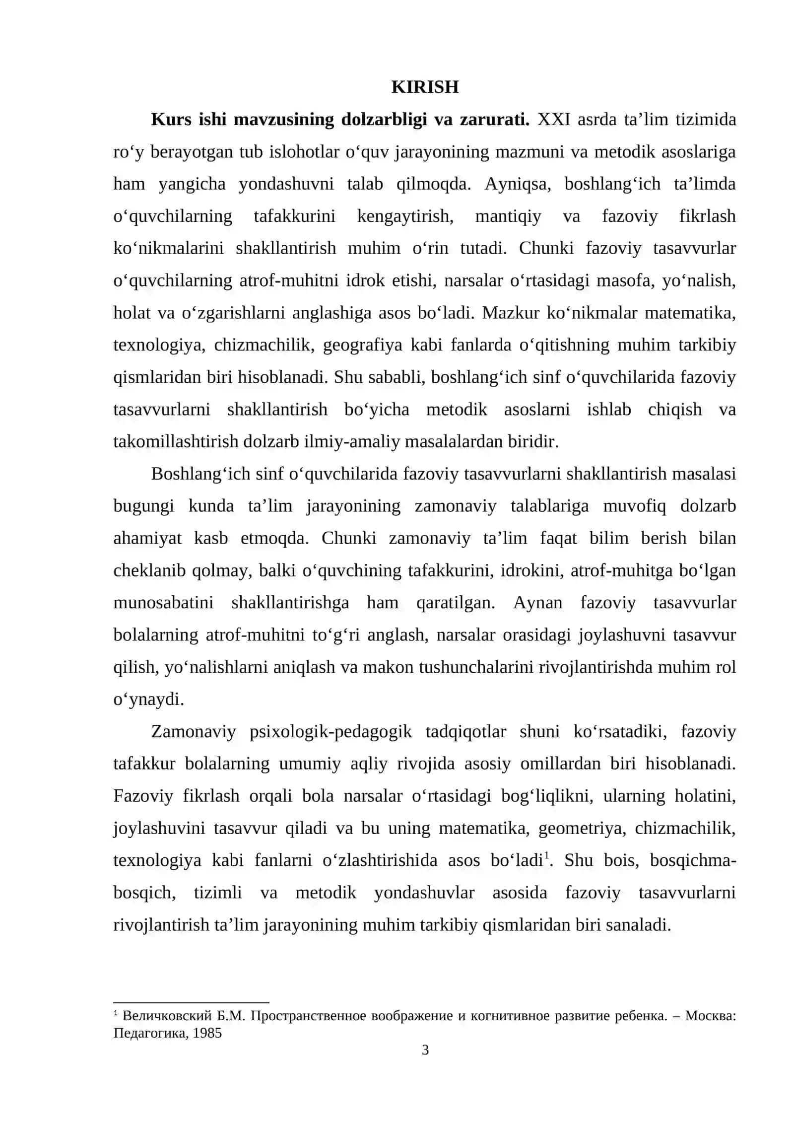 Boshlang'ich sinf o'quvchilarida fazoviy tasavvurlarni shakllantirishning metodik asoslari 3