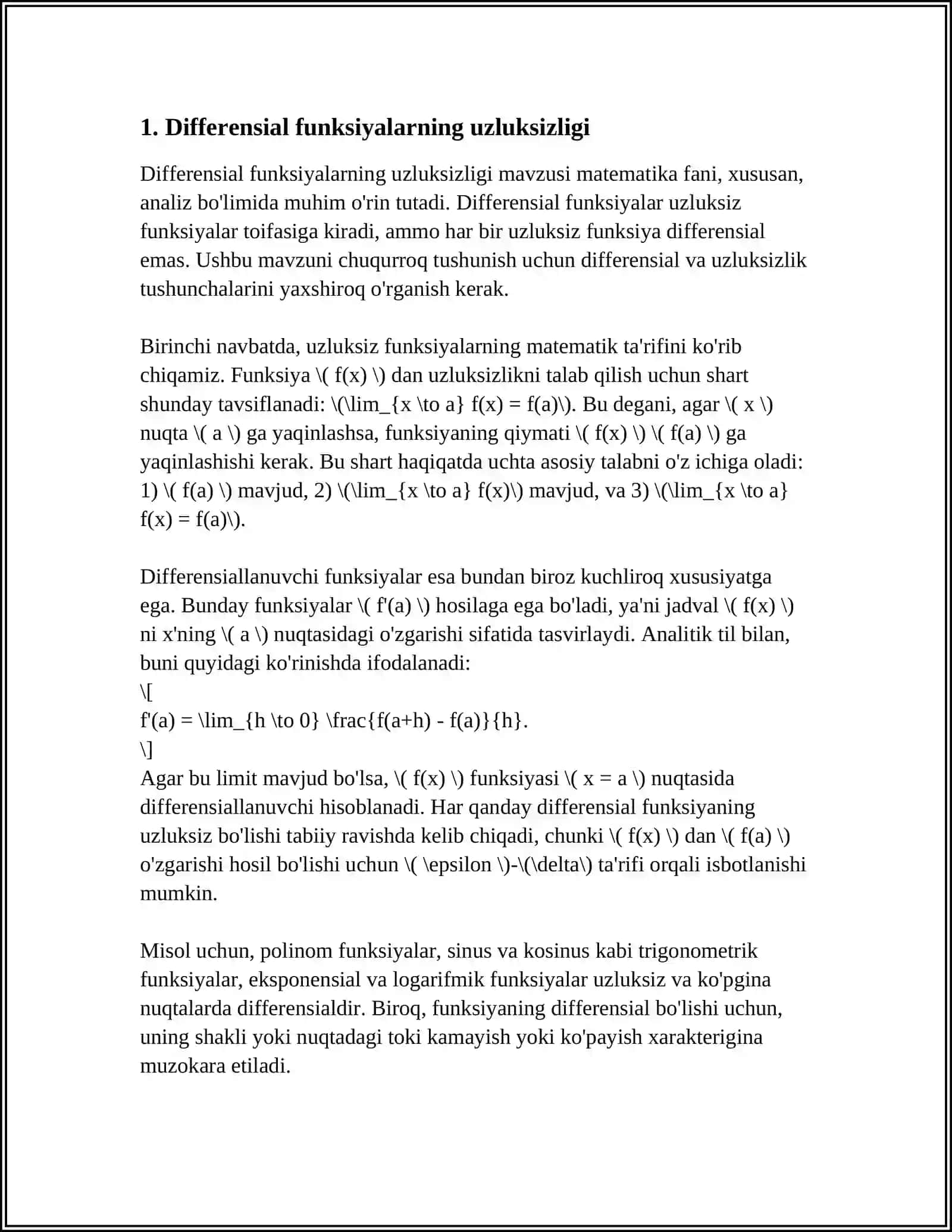 DIFFERENSIALLANUVCHI FUNKSIYALAR HAQIDA TEOEMALAR 3