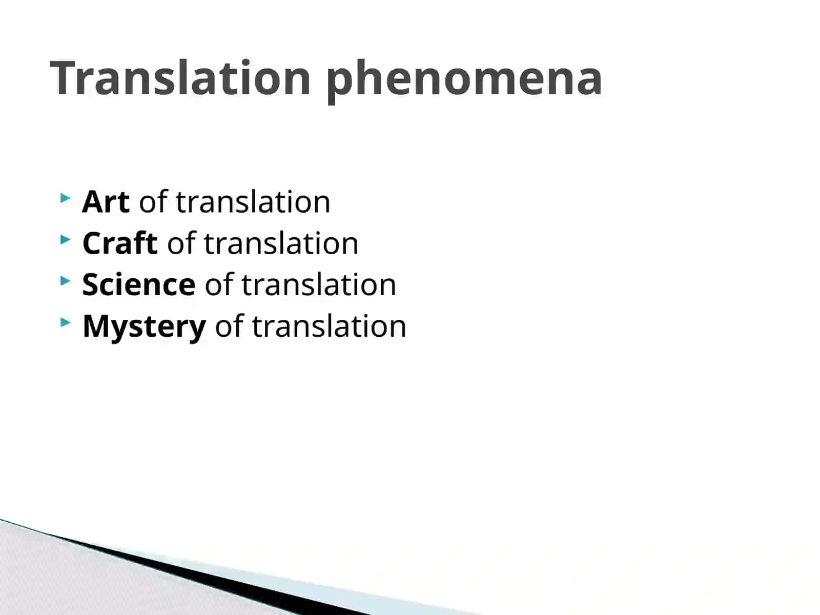 Theory of translation and Brief overview of translation studies 3