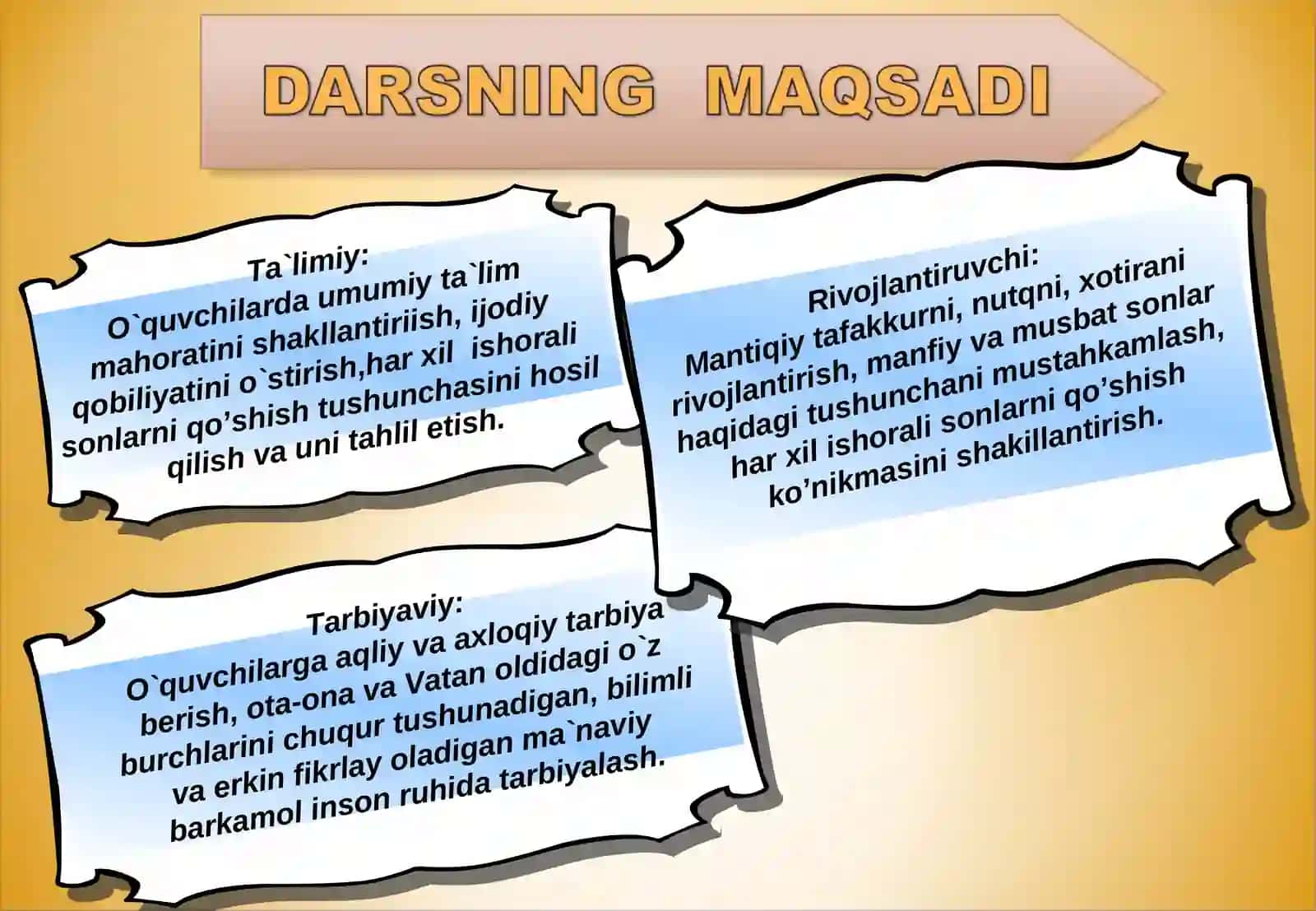Har xil ishorali sonlarni qo`shish 3