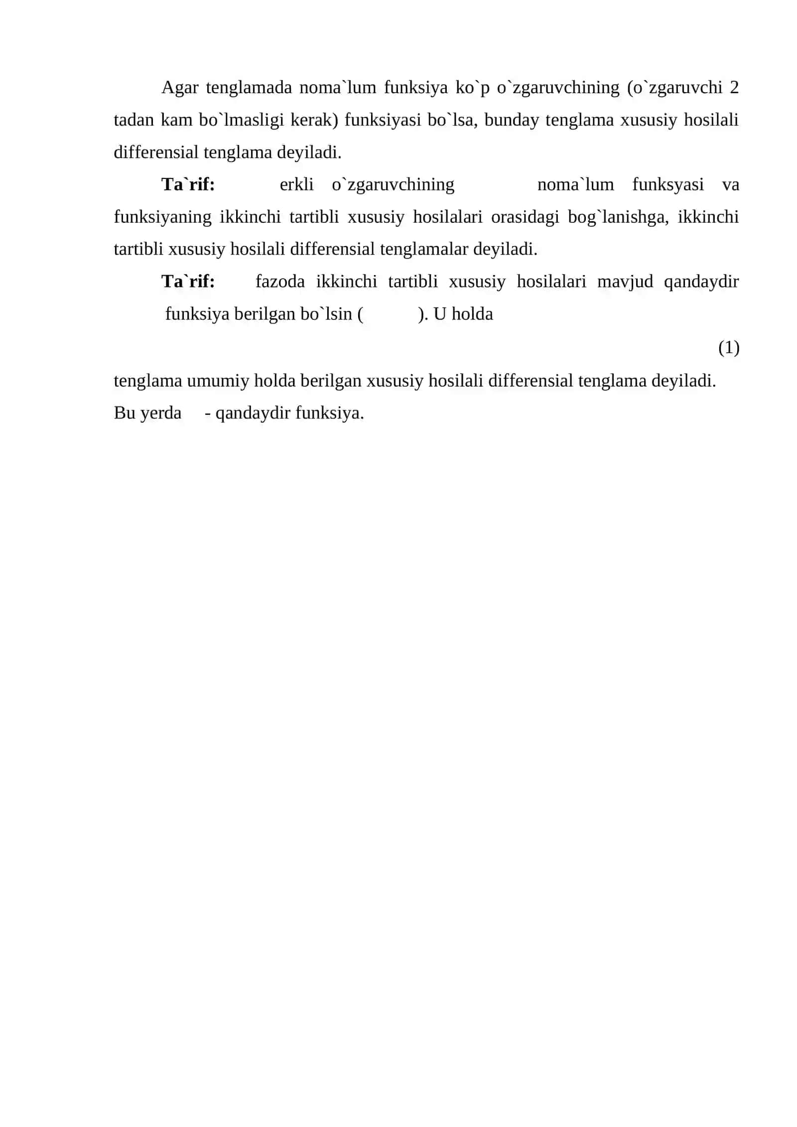 Ko`p o`zgaruvchili funksiyaning differensiali 3