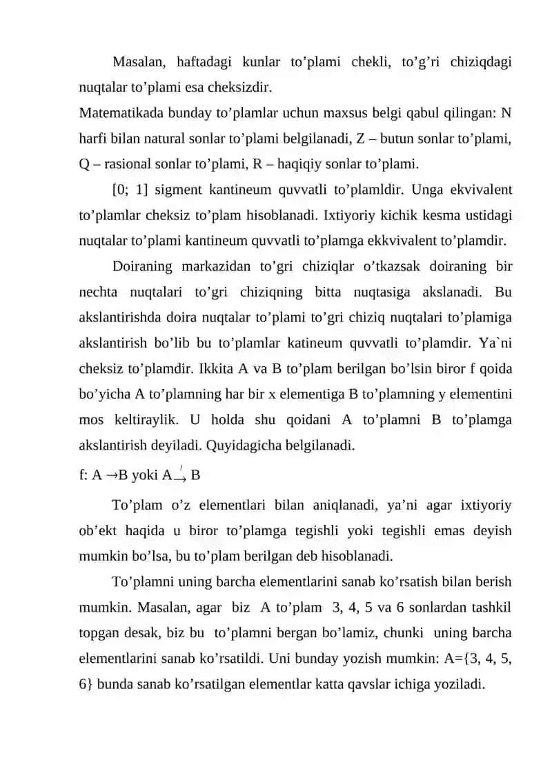 To’plamlar va ular ustida amallar 3