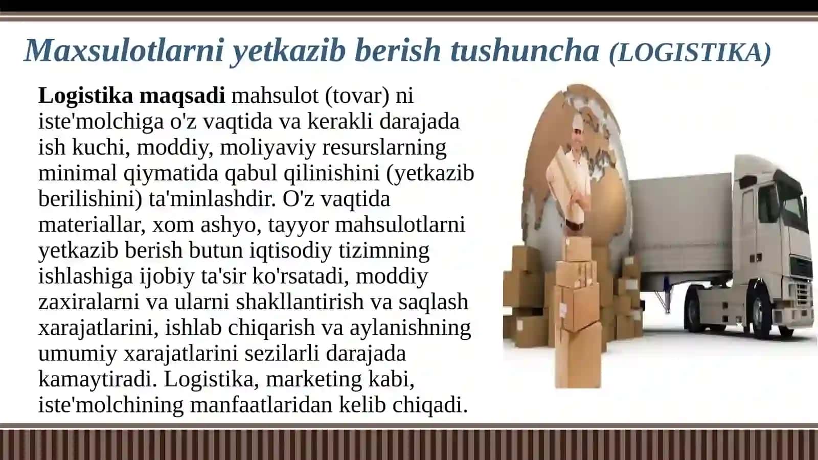 Maxsulotlarni yetkazib berish tushuncha 3